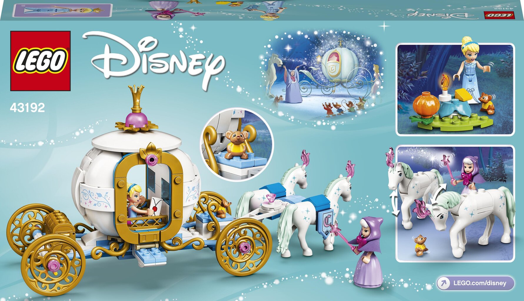 43192 LEGO® | Disney Princess Tuhkatriinu kuninglik vanker hind ja info | Klotsid ja konstruktorid | kaup24.ee