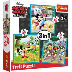 Pusle komplekt 3in1 Trefl Mickey Hiir, 106 tk hind ja info | Pusled | kaup24.ee