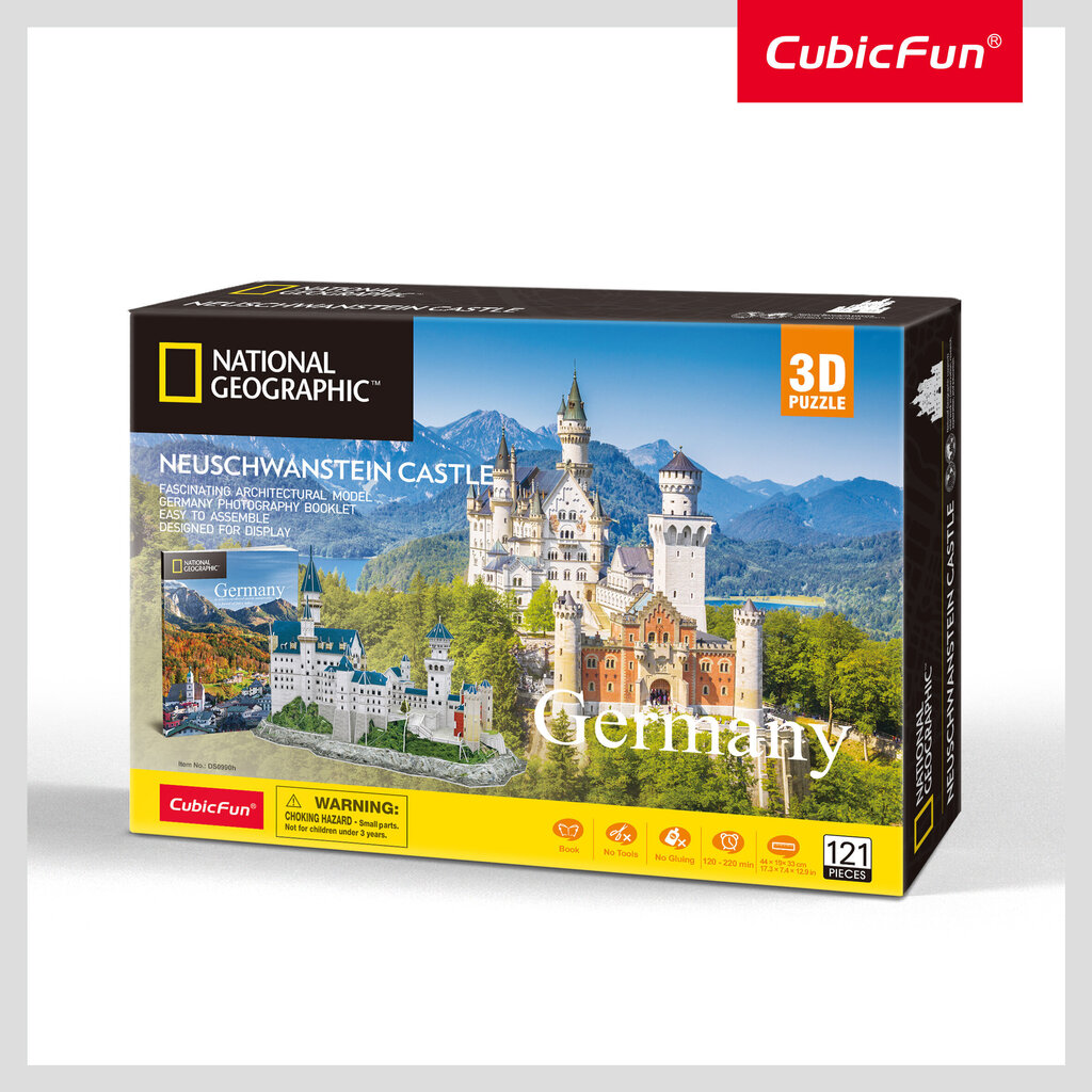 3D-пазл CubicFun National Geographic Германия Замок Нойшванштайн, 121 д.  цена | kaup24.ee