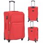 Pehmete ratastega kohvrite komplekt, punane, 3 tk hind ja info | Kohvrid, reisikotid | kaup24.ee