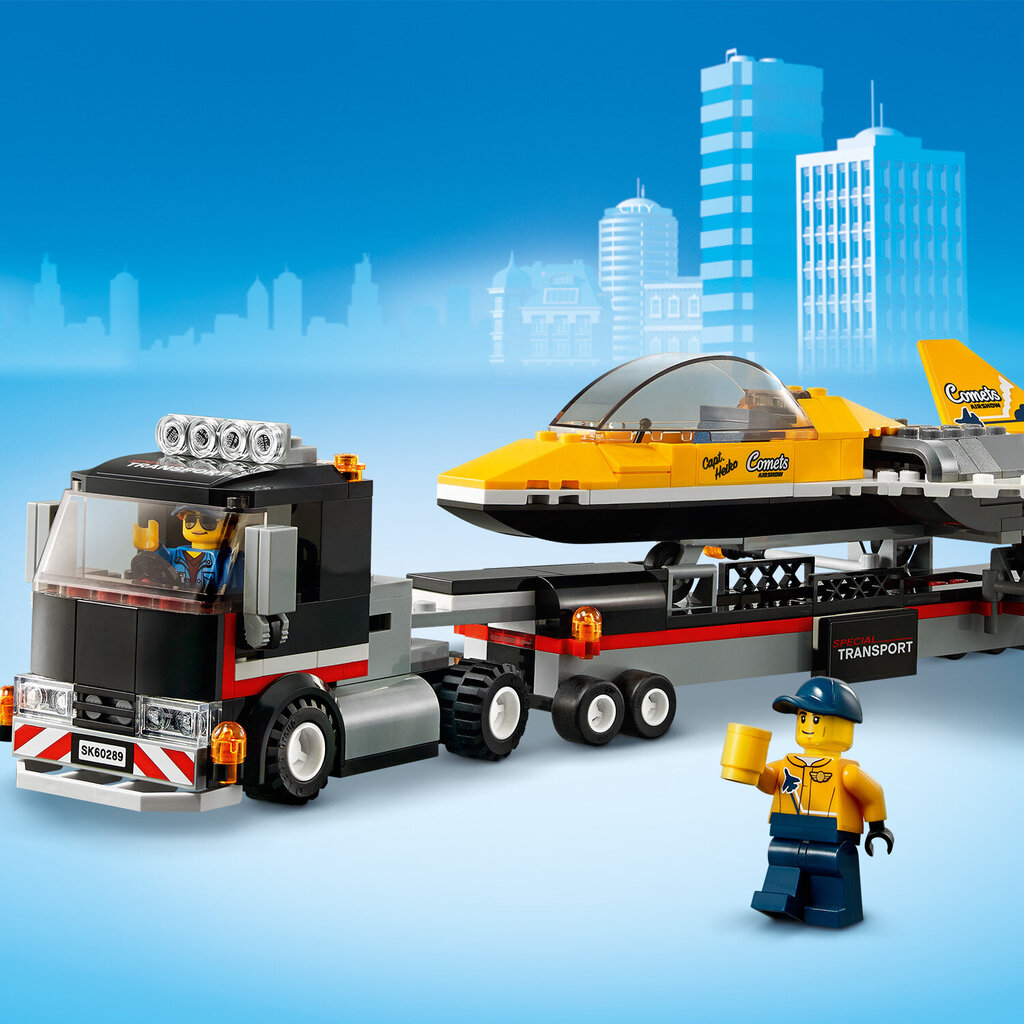 60289 LEGO® City Great Vehicles Платформа для транспортировки реактивного  самолета на авиационном празднике цена | kaup24.ee