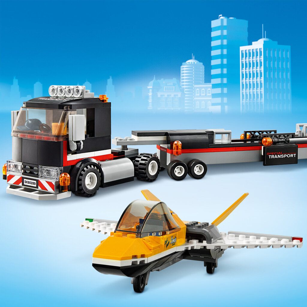 60289 LEGO® City Great Vehicles Платформа для транспортировки реактивного  самолета на авиационном празднике цена | kaup24.ee