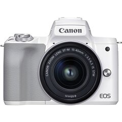 Canon EOS M50 Mark II EF-M 15-45mm IS STM Kit White цена и информация | Фотоаппараты | kaup24.ee