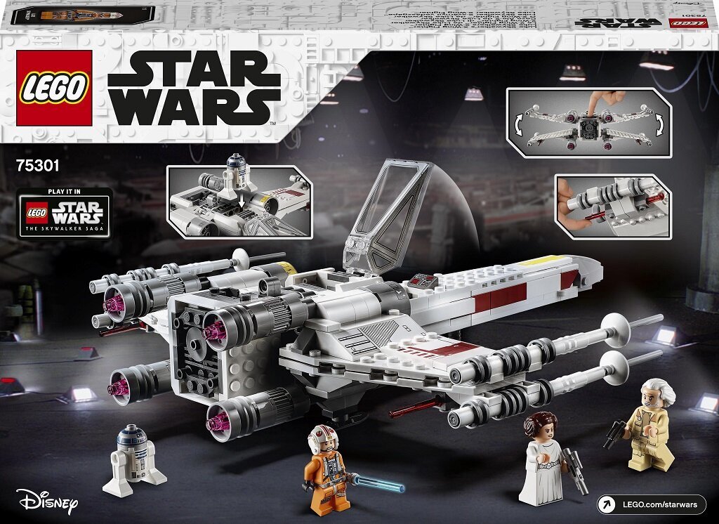 75301 LEGO® Star Wars Luke Skywalker “X-Wing” hävitaja цена и информация | Klotsid ja konstruktorid | kaup24.ee