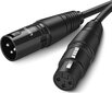 UGREEN XLR kuni XLR isane kaabel, 10 m, must, AV130 цена и информация | Kaablid ja juhtmed | kaup24.ee