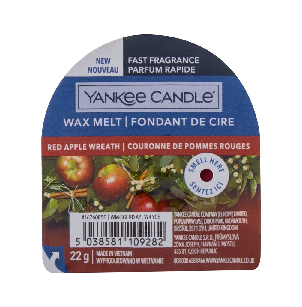 Lõhnavaha Yankee Candle Red Apple Wreath цена и информация | Küünlad, küünlajalad | kaup24.ee