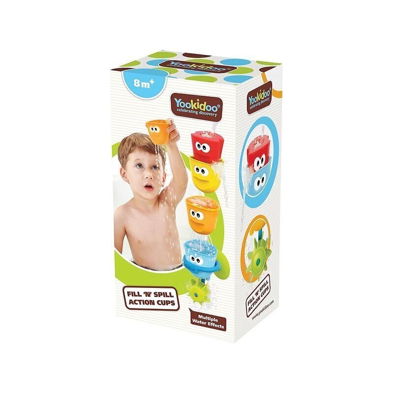 Vannimänguasi Tasside komplekt Yookidoo Fill N Spill hind ja info | Imikute mänguasjad | kaup24.ee