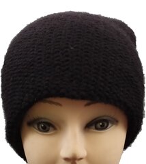 Naiste silmkoeline topeltmüts, must hind ja info | Naiste mütsid ja peapaelad | kaup24.ee