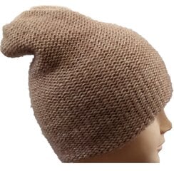 Naiste silmkoeline topeltmüts, pruun hind ja info | Naiste mütsid ja peapaelad | kaup24.ee