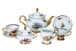 Чайный севриз Sterne Porcelan «Фрукты» 6 персон, 15 предметов цена и информация | Стаканы, фужеры, кувшины | kaup24.ee