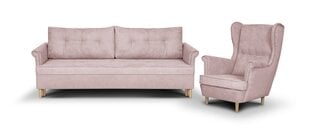 Комплект мягкой мебели Bellezza Elite I, розовый цена и информация | Комплекты мягкой мебели | kaup24.ee