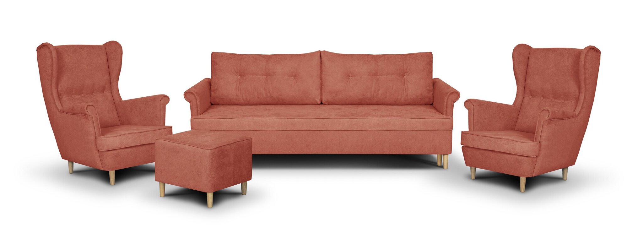 Pehme mööbli komplekt Bellezza Elite II, punane цена и информация | Pehme mööbli komplektid  | kaup24.ee