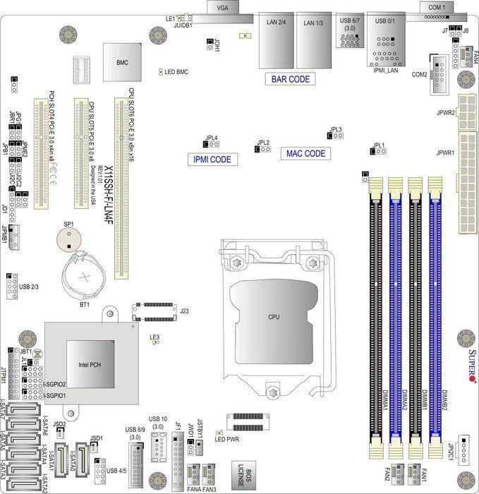 Supermicro X11SSH-LN4F Intel® C236 micro ATX цена и информация | Emaplaadid | kaup24.ee