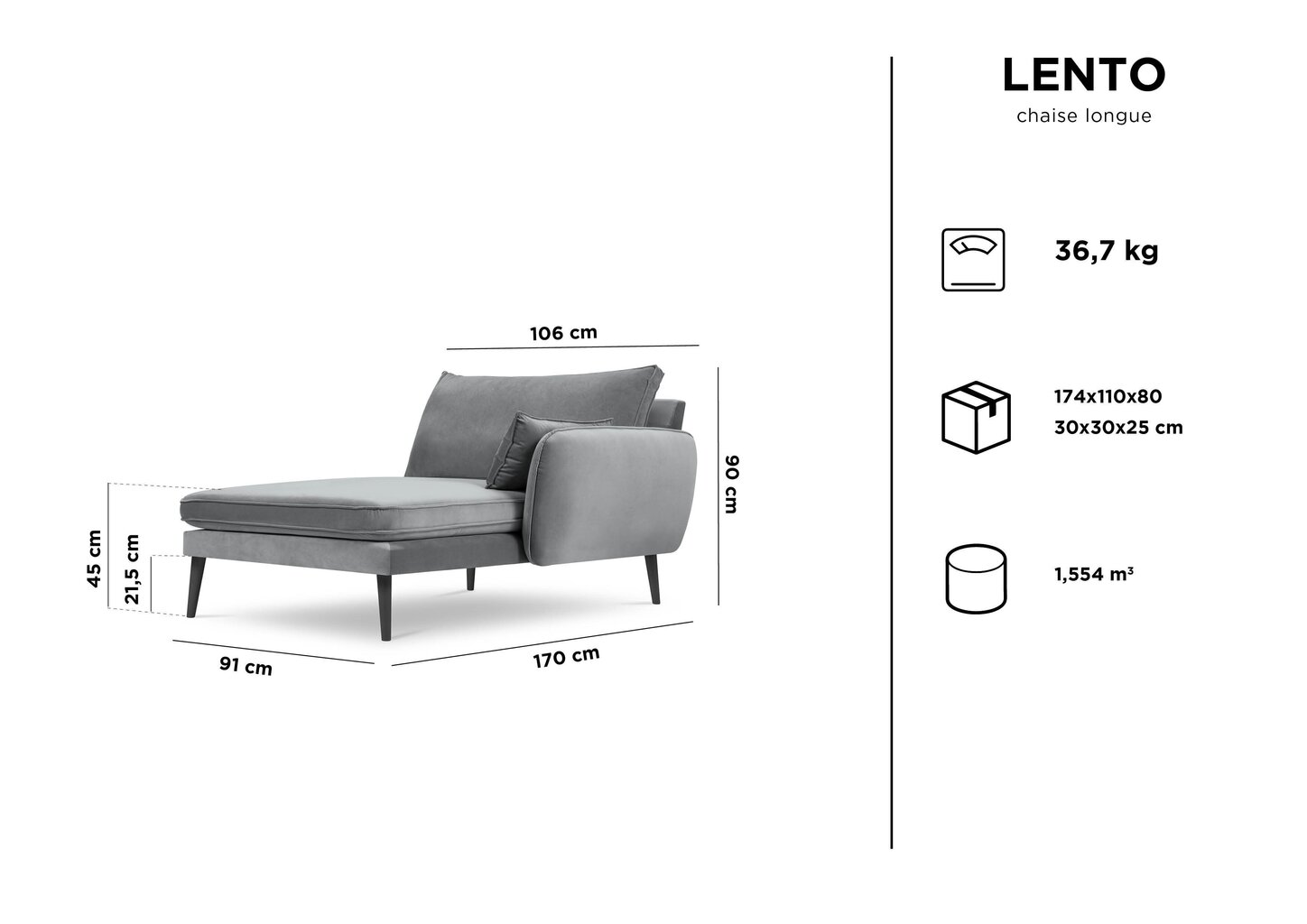 Kušett Kooko Home Lento, beež värv/must hind ja info | Diivanid ja diivanvoodid | kaup24.ee