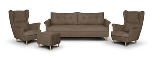 Комплект мягкой мебели Bellezza Elite II, коричневый цена и информация | Комплекты мягкой мебели | kaup24.ee