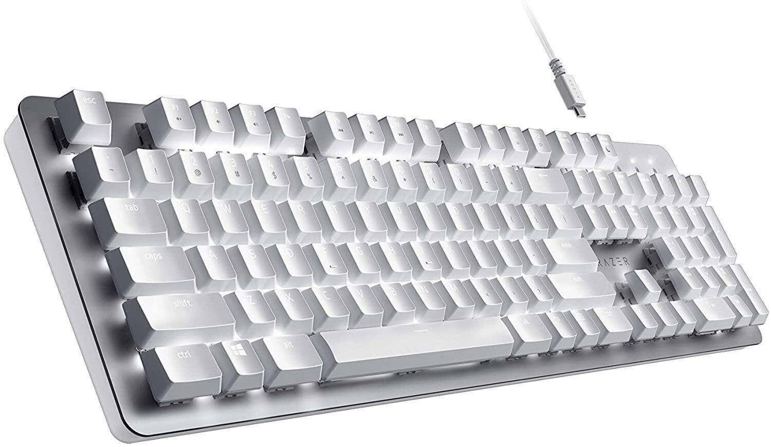Juhtmevaba mehaaniline klaviatuur Razer Pro Type, valge цена и информация | Klaviatuurid | kaup24.ee
