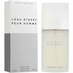 Мужская парфюмерия L'eau D'issey Homme Issey Miyake EDT: Емкость - 125 ml цена и информация | Мужские духи | kaup24.ee
