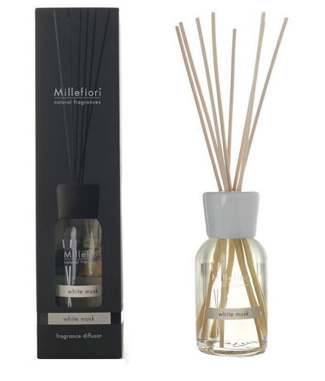 Lõhnapulgad Millefiori Natural Fragrance White Musk 250 ml цена и информация | Kodulõhnastajad | kaup24.ee