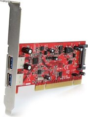 Адаптер StarTech PCIUSB3S22 USB 3.0, SATA цена и информация | Адаптер Aten Video Splitter 2 port 450MHz | kaup24.ee