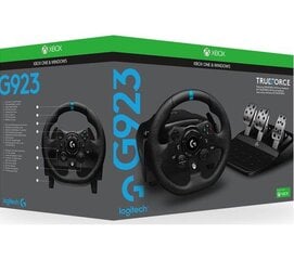 Игровые руль и педали Logitech G923 941-000158, предназначены для PC/Xbox цена и информация | Игровые рули | kaup24.ee