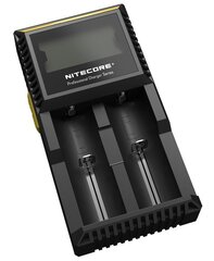 Универсальное зарядное устройство NITECORE D2 EU IMR \ Li-ion \ LiFePO4 \ Ni-MH \ Ni-Cd (AA, AAA, AAAA, C) цена и информация | Зарядные устройства для аккумуляторов | kaup24.ee