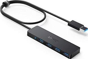 Anker Slim 4-Port USB 3.0 Data Hub цена и информация | Адаптер Aten Video Splitter 2 port 450MHz | kaup24.ee