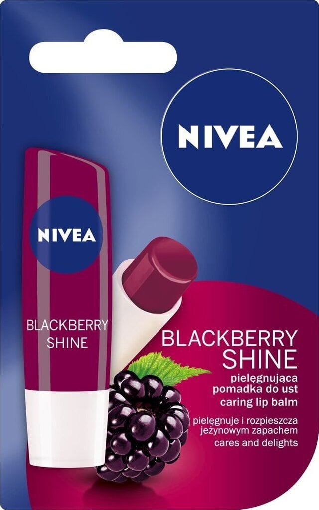 Huulepulk Nivea Blackberry Shine, 4.8g цена и информация | Huulepulgad, -läiked, -palsamid, vaseliin | kaup24.ee