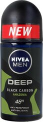 Шариковый дезодорант для мужчин Nivea Deep Black Carbon Amazonia, 50 мл цена и информация | Дезодоранты | kaup24.ee