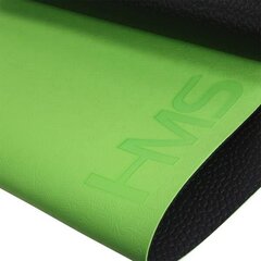 Коврик для йоги с сумкой HMS Premium YM06T, 180x60 см, зеленый/черный цена и информация | Коврики для йоги, фитнеса | kaup24.ee