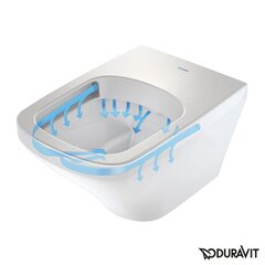 Seinale paigaldatav WC pott Duravit DuraStyle Rimless aeglaselt liikuva kaanega, 45510900A1 цена и информация | Унитазы | kaup24.ee