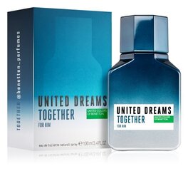Tualettvesi Benetton United Dreams Together EDT meestele 100 ml цена и информация | Мужские духи | kaup24.ee
