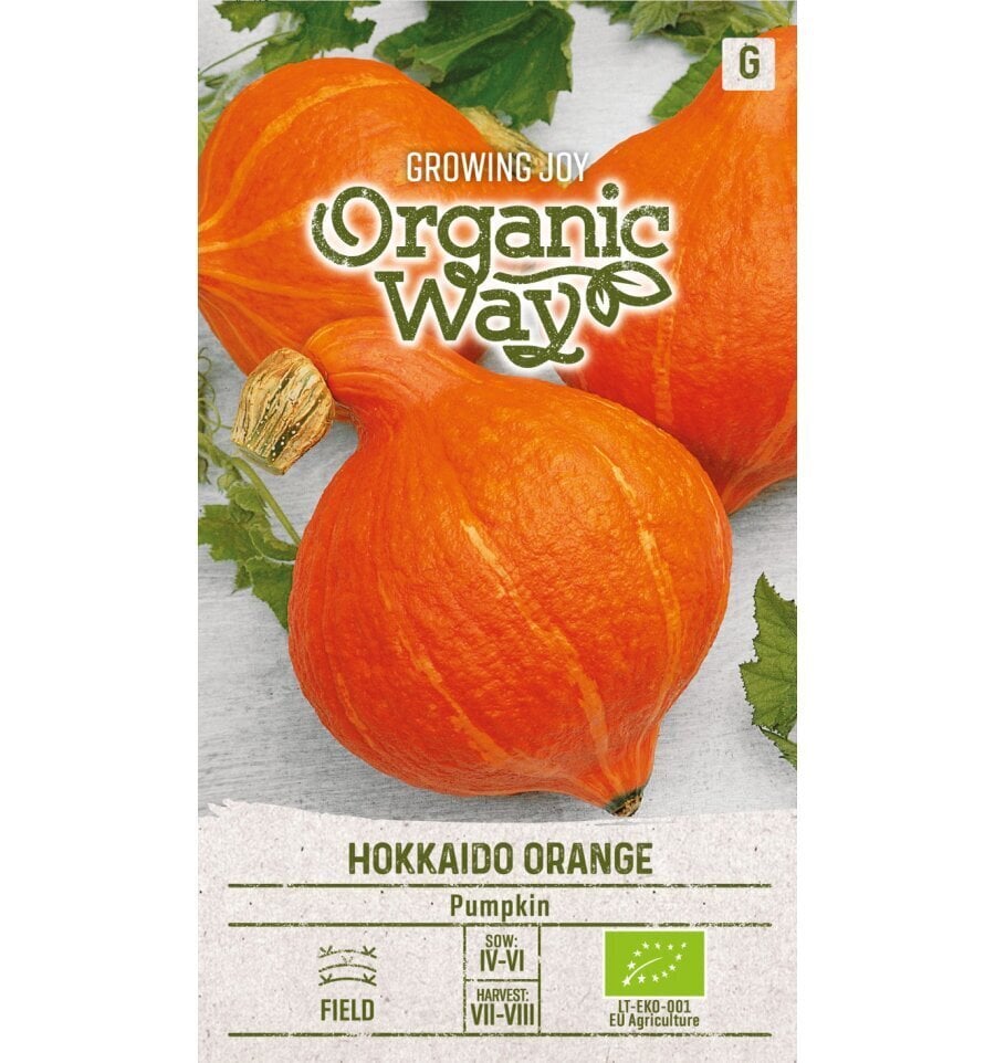 Kõrvits Hokkaido Orange Organic Way 2,0 g hind ja info | Köögivilja-, marjaseemned | kaup24.ee