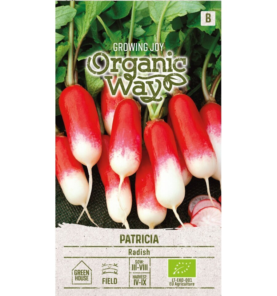 Redised Patricia Organic Way 2,0 g hind ja info | Köögivilja-, marjaseemned | kaup24.ee