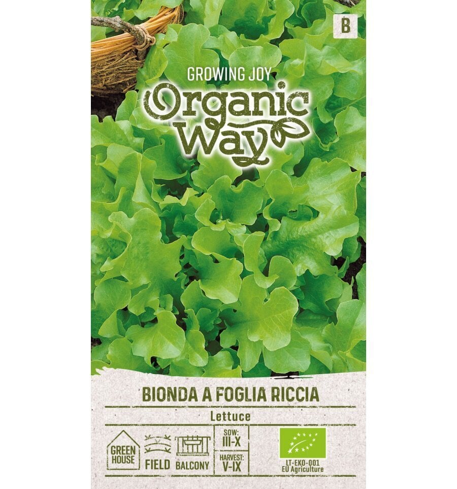 Salat Bionda A Foglia Riccia Organic Way 2,0 g цена и информация | Köögivilja-, marjaseemned | kaup24.ee
