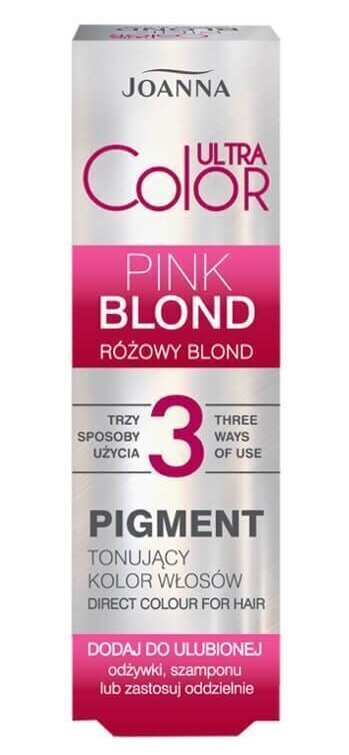 Tooniv, värviv pigment juustele Joanna Ultra Color Pigment 100 ml, Pink Blond цена и информация | Juuksevärvid | kaup24.ee