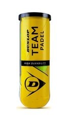 Tennisepallid DUNLOP TEAM Padel 3pet hind ja info | Välitennise tooted | kaup24.ee