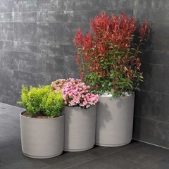 Taimepottide komplekt Urban Antracite, hall hind ja info | Dekoratiivsed lillepotid | kaup24.ee