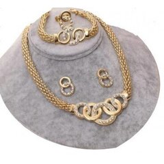Ожерелье Dubai 07 с серьгами, браслетом и кольцом, цвет золота цена и информация | Комплект украшений Inca Сердце Единорог (5 pcs) | kaup24.ee