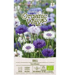 Васильки Ball смесь Organic Way 1,0 г цена и информация | Зайцехвост яйцевидный | kaup24.ee