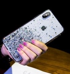 Силиконовый чехол Fusion Glue Glitter Back Case для Apple iPhone 12 Pro Max, прозрачный цена и информация | Чехлы для телефонов | kaup24.ee