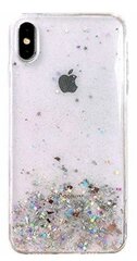 Силиконовый чехол Fusion Glue Glitter Back Case для Apple iPhone 12 Pro Max, прозрачный цена и информация | Чехлы для телефонов | kaup24.ee