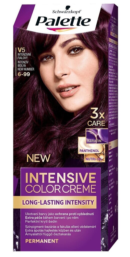Kreemjas juuksevärv Schwarzkopf Palette Intensive Color Creme, V5 Intensive Violet (intensiivne lilla) цена и информация | Juuksevärvid | kaup24.ee