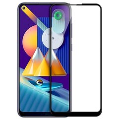 Защитное стекло Fusion Full Glue 5D Tempered Glass для экрана Samsung M115 Galaxy M11 / A115 Galaxy A11, черное цена и информация | Защитные пленки для телефонов | kaup24.ee