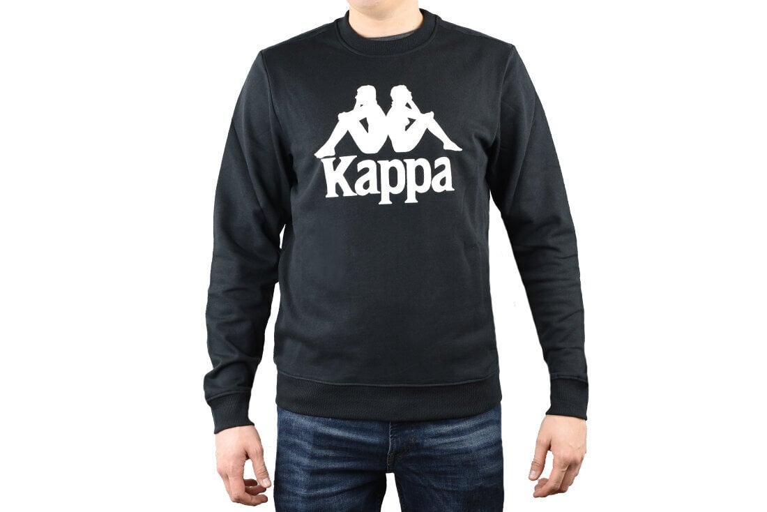 Meeste dressipluus Kappa Sertum Rn Sweatshirt 703797-19-4006, must hind ja info | Meeste pusad | kaup24.ee