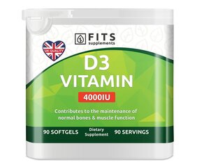 Toidulisand D3-Vitamiin 100 mcg (4000IU) 90 õlikapslit hind ja info | Vitamiinid | kaup24.ee