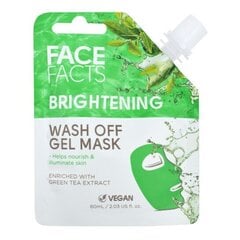 Улучшающая цвет лица гелевая маска с зелёным чаем Face Facts, 60 мл   цена и информация | Маски для лица, патчи для глаз | kaup24.ee