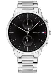 Tommy Hilfiger мужские часы Hunter 1710407, цвет серебра цена и информация | Мужские часы | kaup24.ee