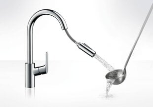 Hansgrohe Focus 240 смеситель для кухни с вытяжным душем, матовый черный, 31815670 цена и информация | Кухонные смесители  | kaup24.ee