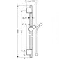 Hansgrohe UnicaS Puro dušialus 0,90 m voolikuga, Matt Black, 28631670 hind ja info | Komplektid ja dušipaneelid | kaup24.ee