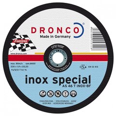 Lõikeketas DRONCO AS46 INOX T42 (230 x 1,9 x 22,23) hind ja info | Akutrellid, kruvikeerajad | kaup24.ee